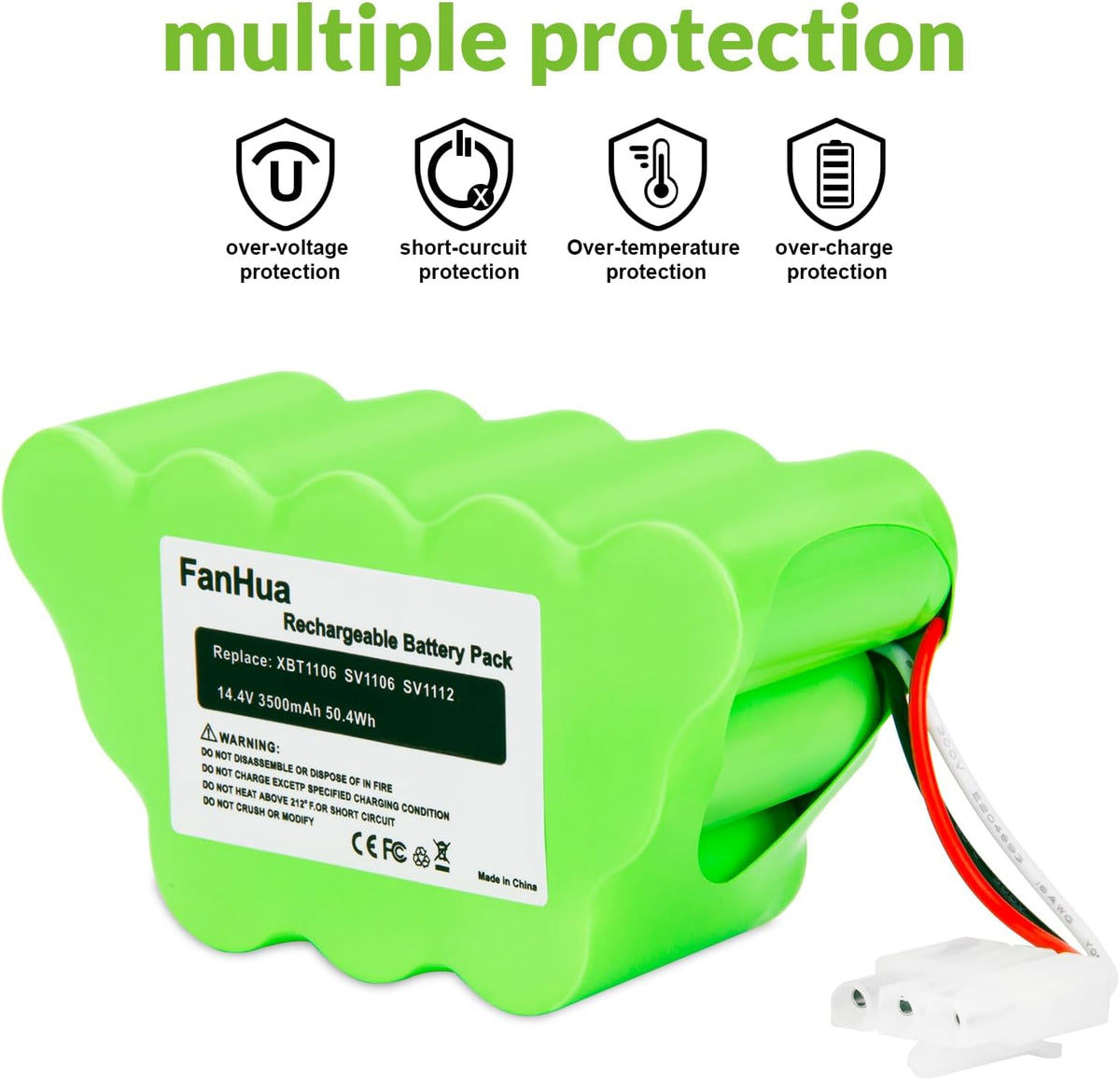 14.4V 3.5Ah Ni-Mh Battery for Cordless Stick Vacuum Cleaner R58535