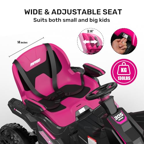 24V 4x4 Ride On Toy with 4x200W Motors, 5MPH, Parent Remote, Wide Adjustable Seat, Headlights, Metal Frame, Shock Absorbers, Green S8847
