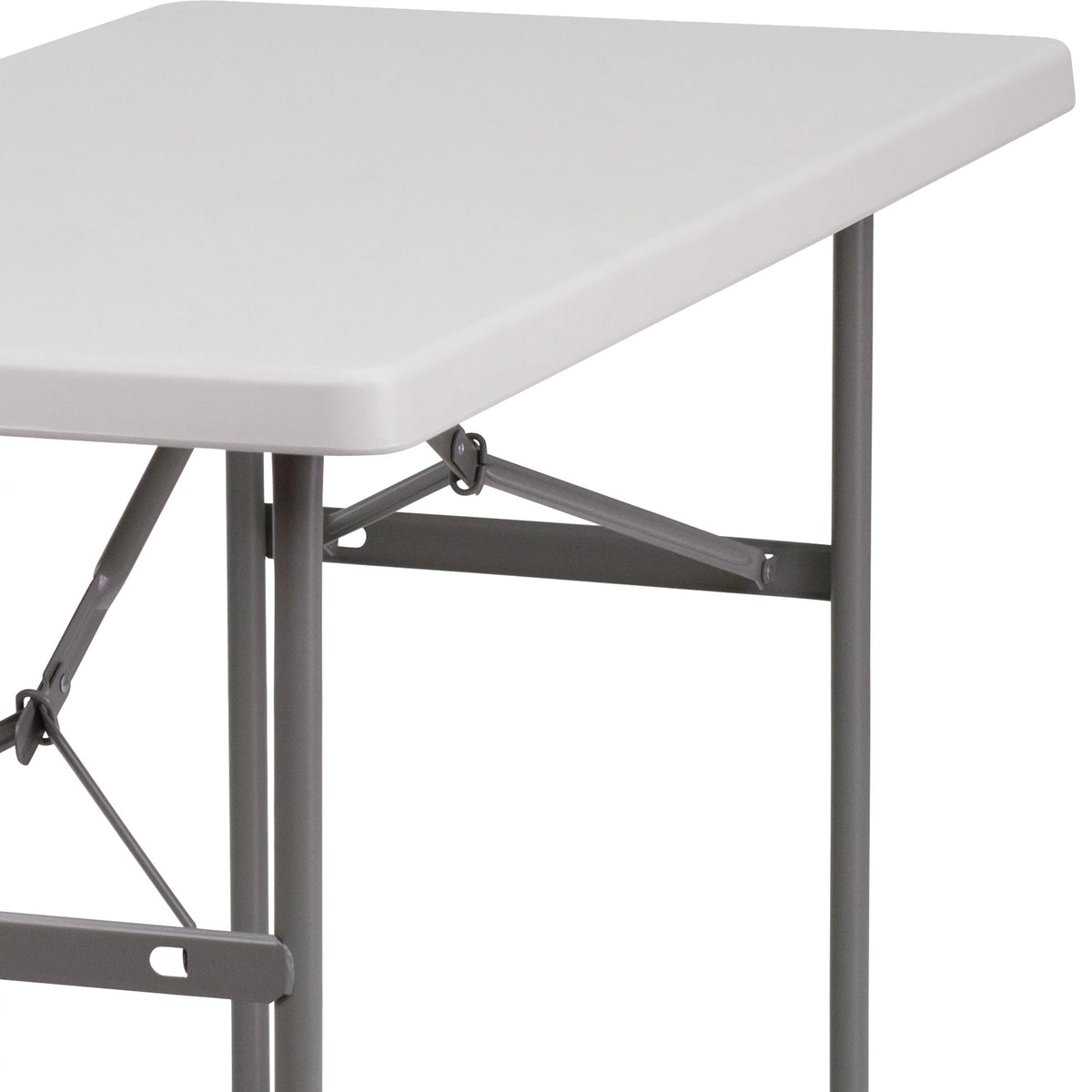 4-Foot Granite White Plastic Folding Table V8282