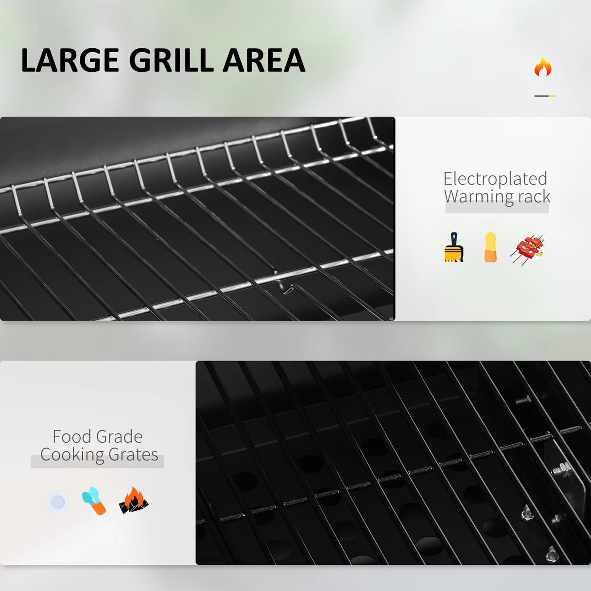 Black Charcoal BBQ Grill R207