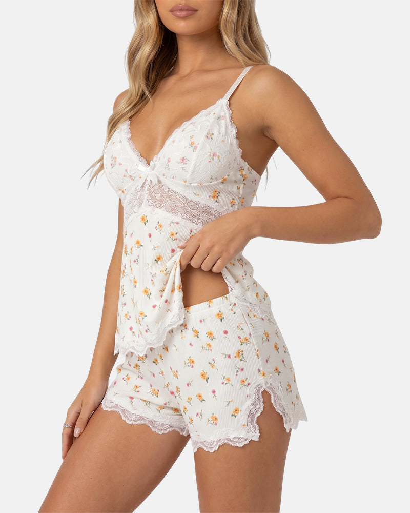 Lace-Trim Modal Cami & Shorts Pajama Set