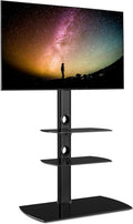 Black Tempered Glass TV Stand H67978