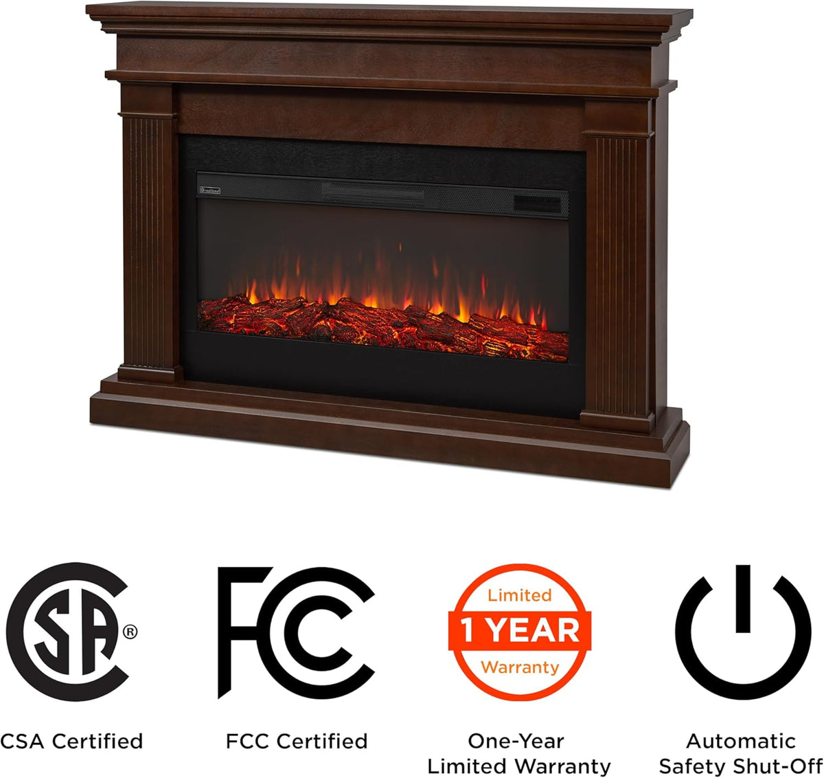 59" Electric Fireplace with Mantel U381999