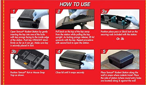 Rodent Station with 4 Bait Securing Rods and 1 Security Key N7220