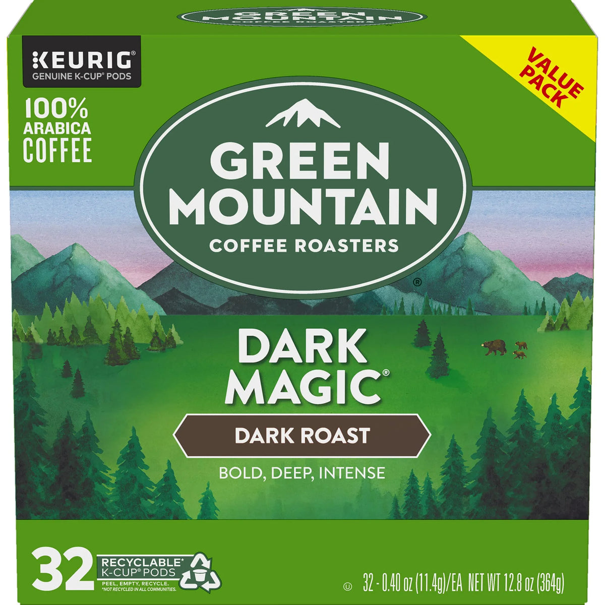 Dark Roast Coffee K-Cup Pods, 32 Count C973