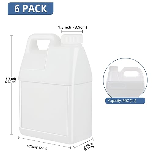 2.5 Gallon Clear Plastic HDPE Jugs with Lids K1132