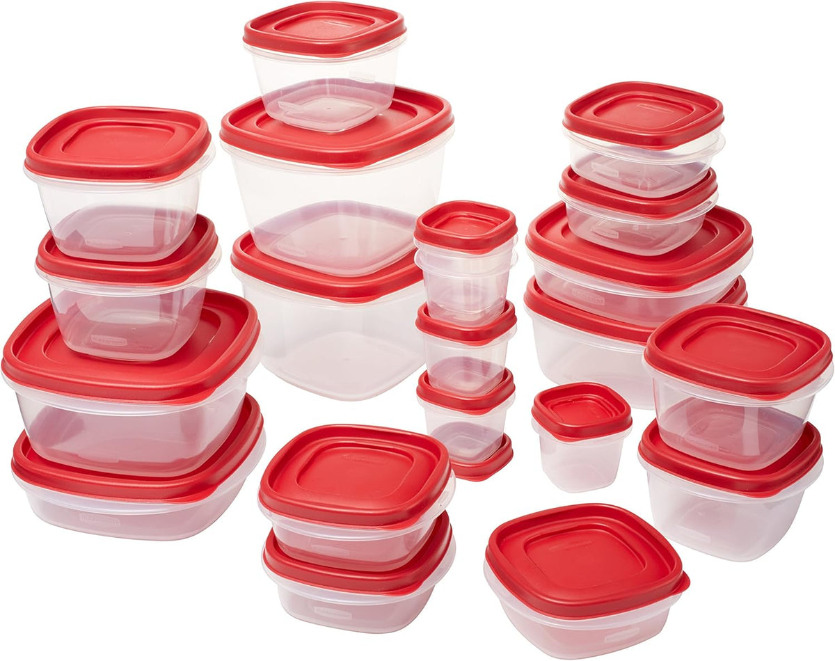 42 Piece Red Food Storage Containers J143774