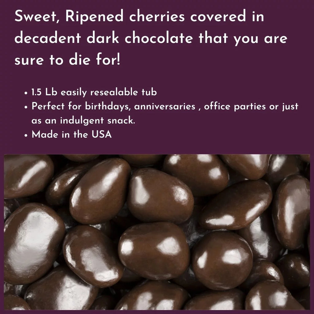 Dark Chocolate Covered Cherries 3.5 Lb Tub C229387