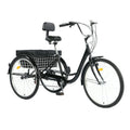 26 Inch 7-Speed 3-Wheel Bike (Black) Q109