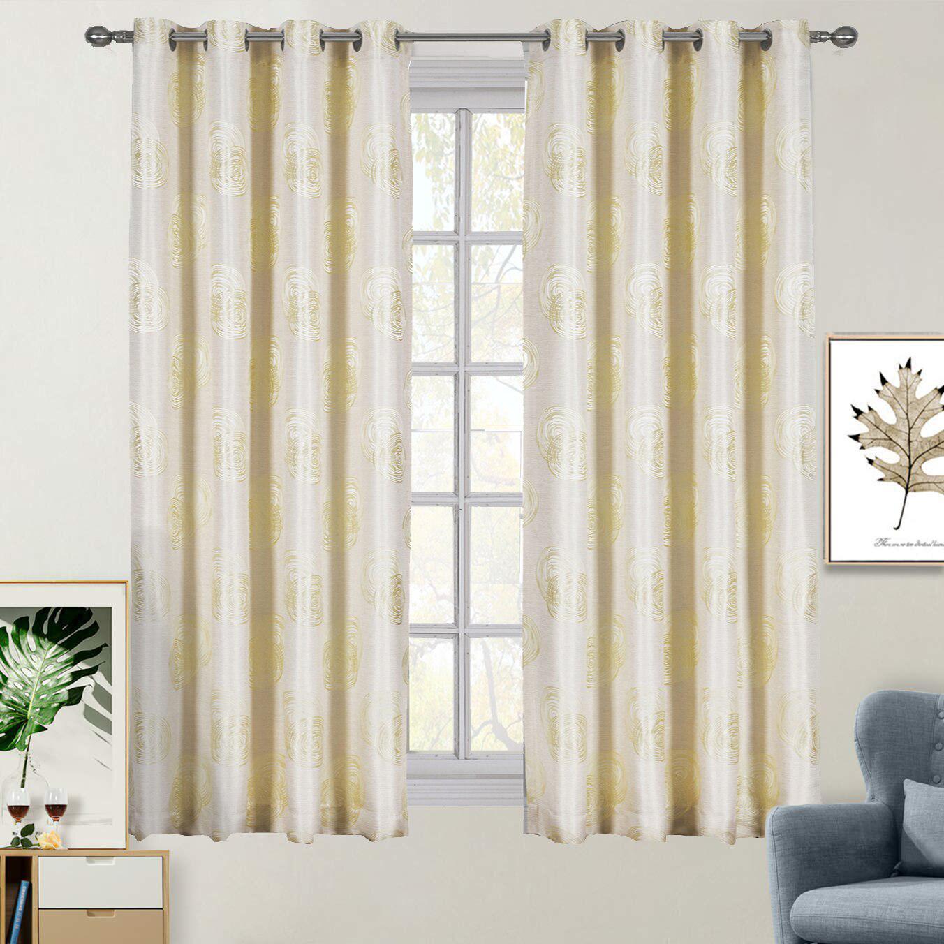 Lafayette Window Curtains Panels With Grommets ( Set of 2 Panels )