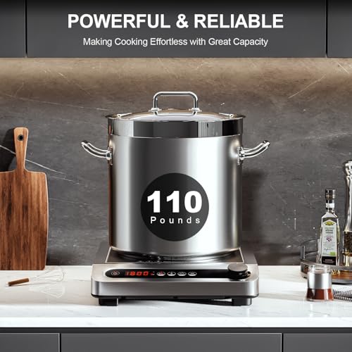 1800W Commercial Induction Cooktop with 3 Hours Timer W764105