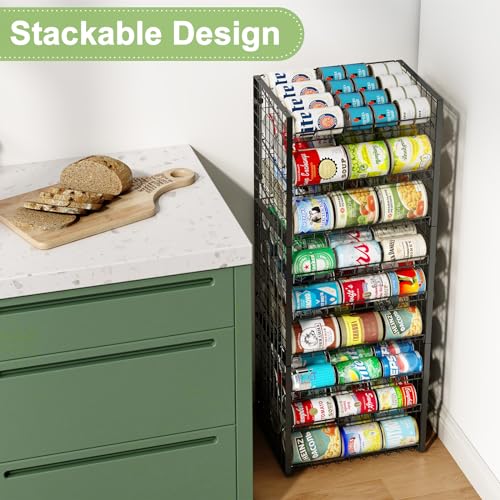3-Tier Black Stackable Can Rack Organizer H832