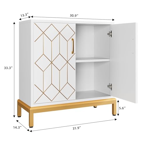 White Buffet Cabinet with Storage H506663