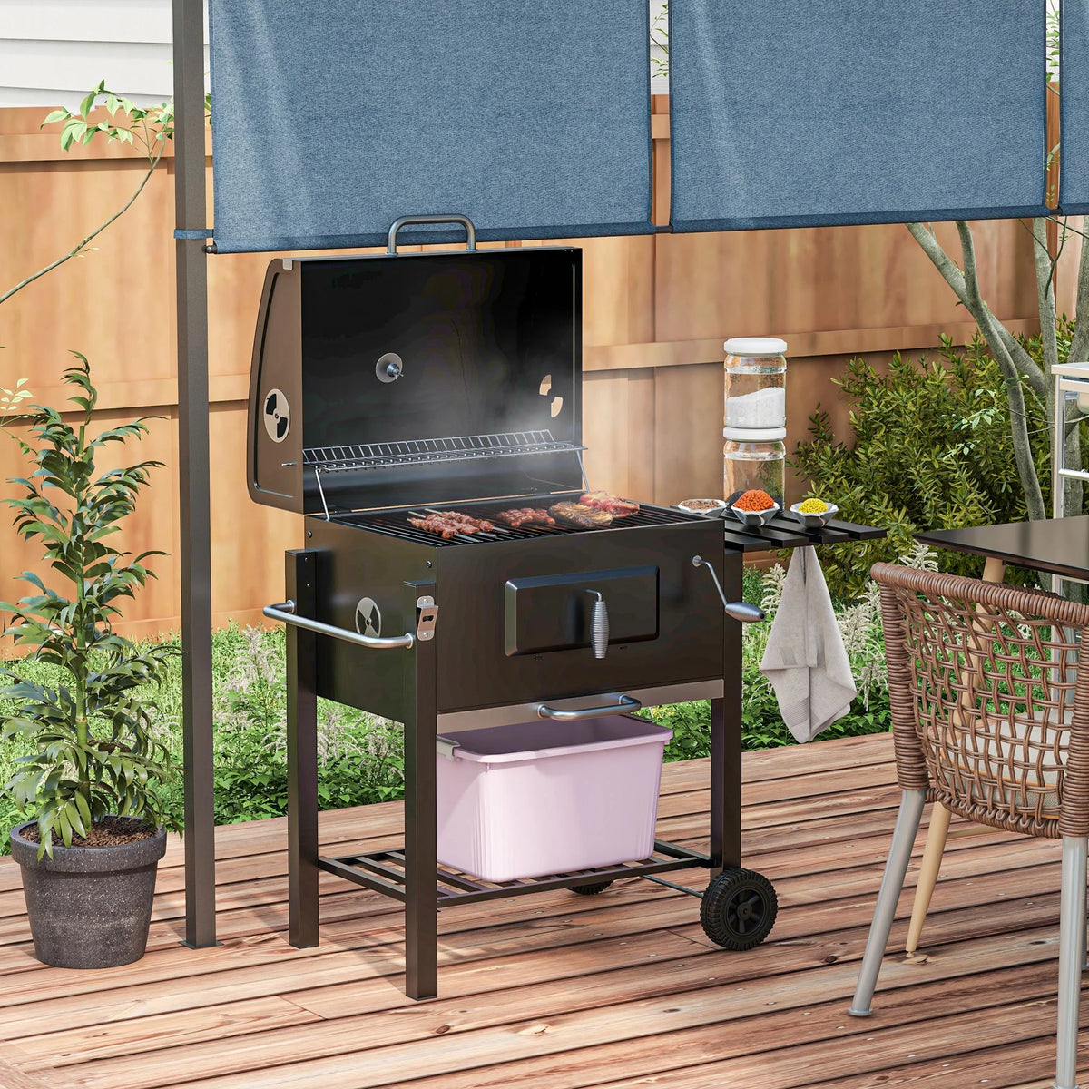 Black Charcoal BBQ Grill R207
