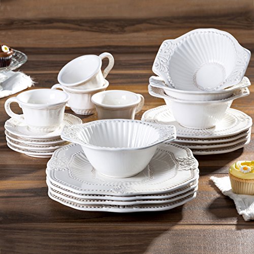 20-Piece White Dinnerware Set F9423