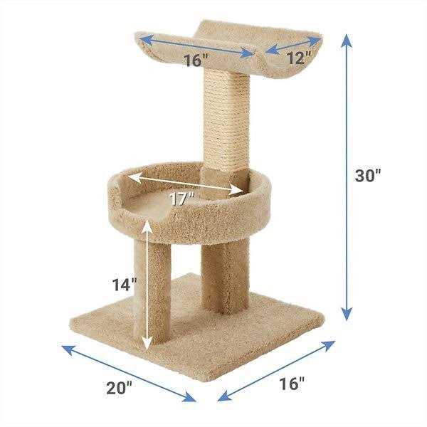32-in Real Carpet Wooden Cat Tree O68862