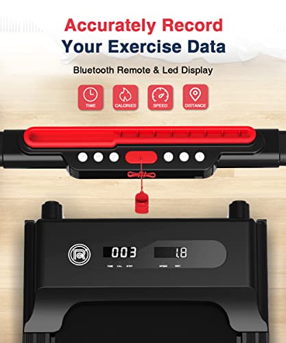 Under Desk Treadmill, 2 in 1 Motorized Portable Foldable Walking Pad with Remote Control B556