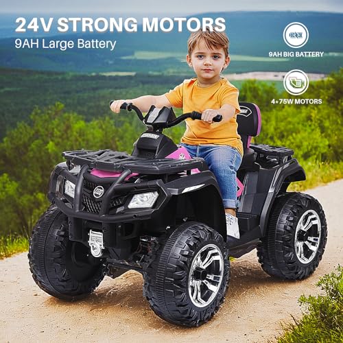 24V 2 Seater Kids Ride on ATV Car 4WD Quad Electric Vehicle R537400