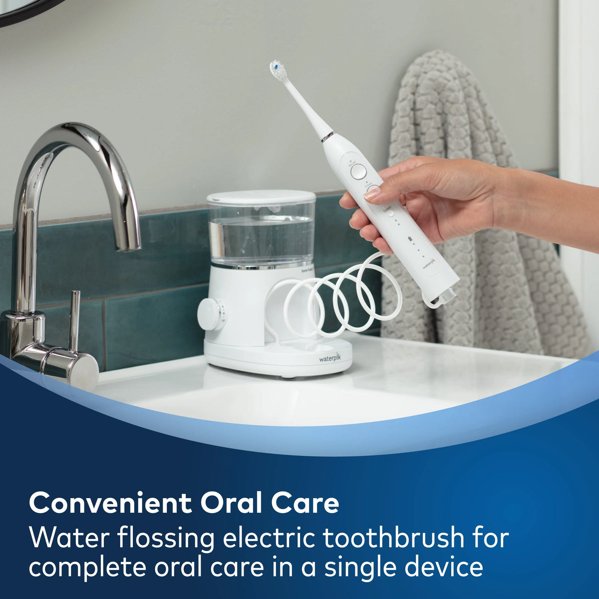 White Electric Toothbrush & Water Flosser Combo O553463
