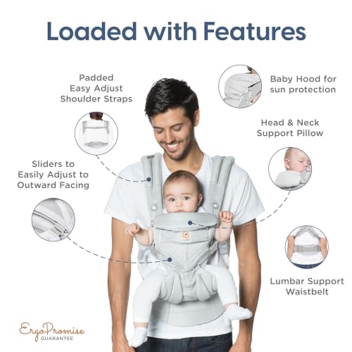 Onyx Black Cool Air Mesh Baby Carrier (7-45 Lb) T947