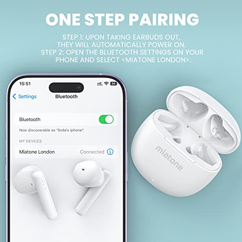 White Wireless Earbuds with Charging Case X7628