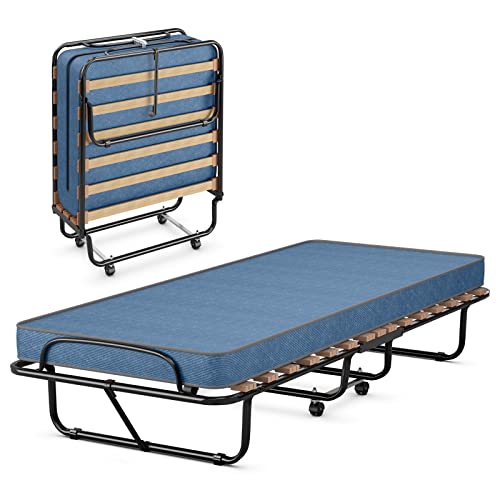 Blue Folding Bed with 3" Mattress N2291