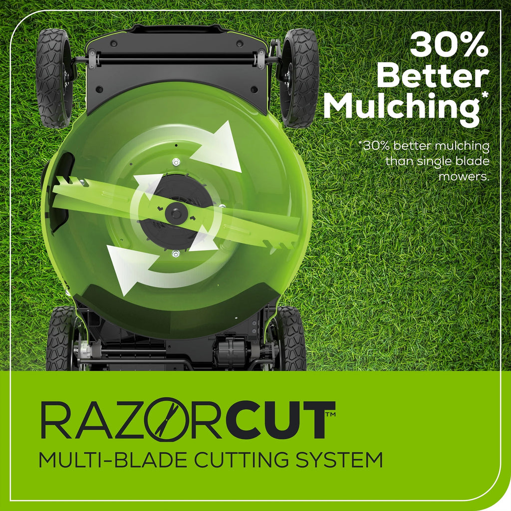 60V 21 Self Propelled Lawn Mower with 8.0 Ah Battery & Rapid Charger Y255310