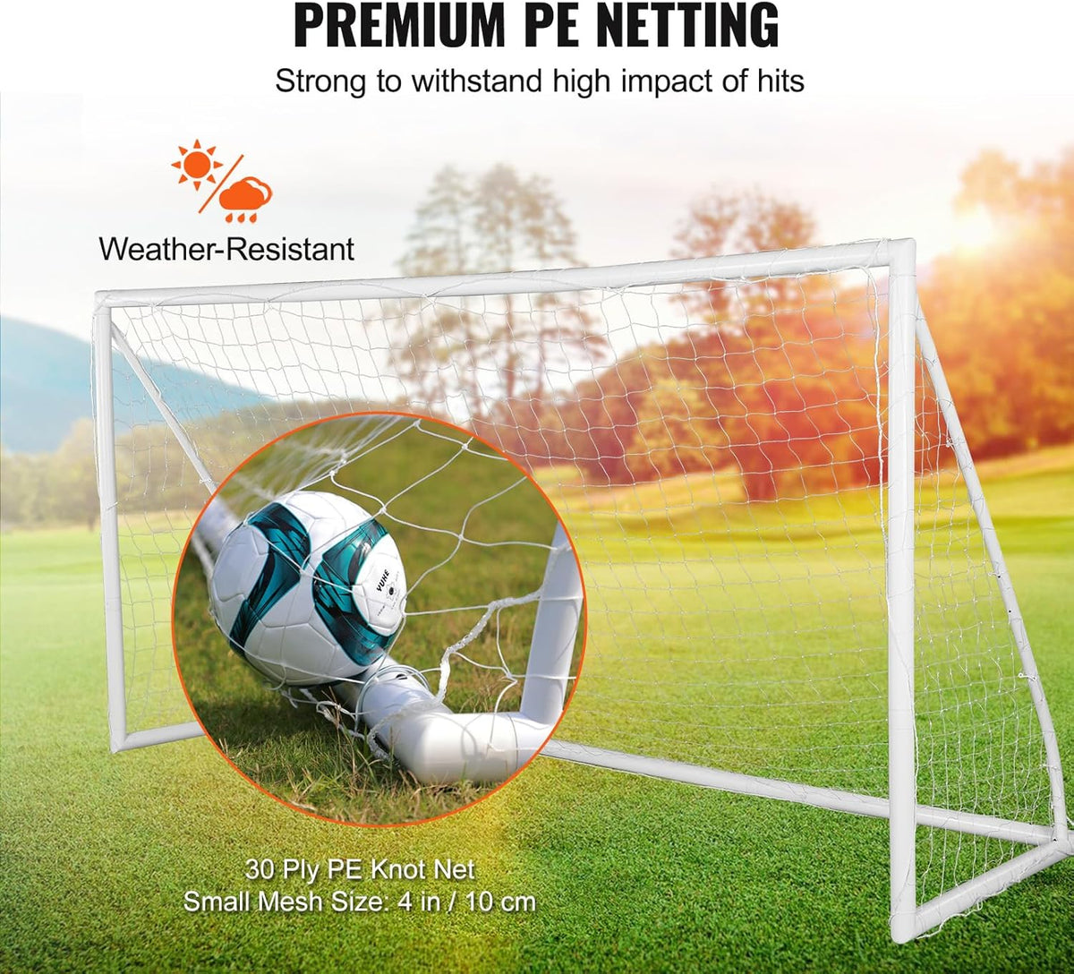 12x6 ft Portable Soccer Goal with Carry Bag V95367