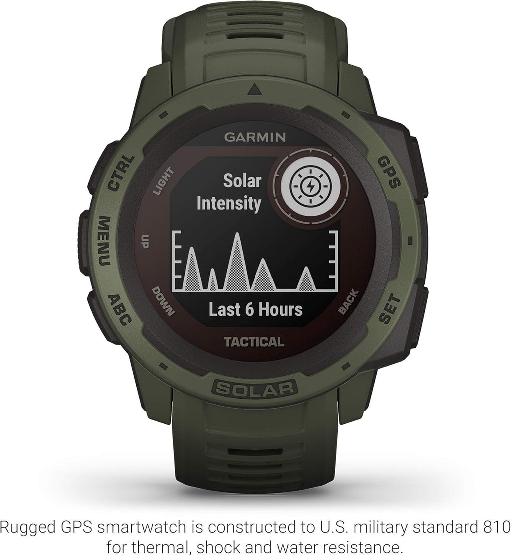 Moss Green Solar-Powered Rugged Outdoor Smartwatch V635