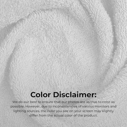 24 Pcs 100% Cotton White Hand Towels 16x27 Inches Y939719