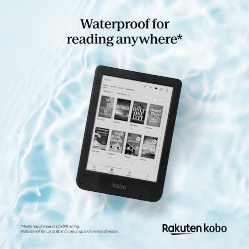 Black 6" Glare-Free Touchscreen eReader with 16GB Storage H38275
