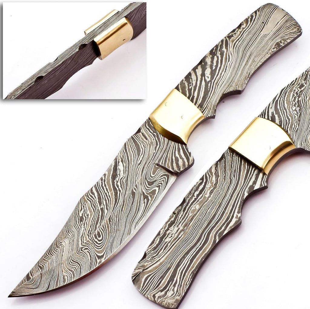 Damascus Steel Blank Blade Knife B8992