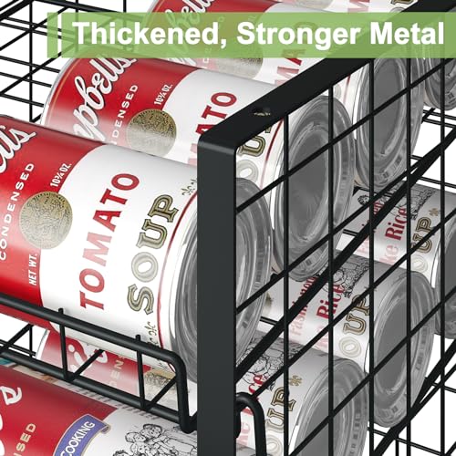 3-Tier Black Stackable Can Rack Organizer H832