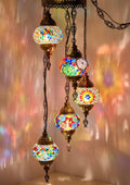 5 Globes Mosaic Ceiling Hanging Pendant Light Fixture X323552