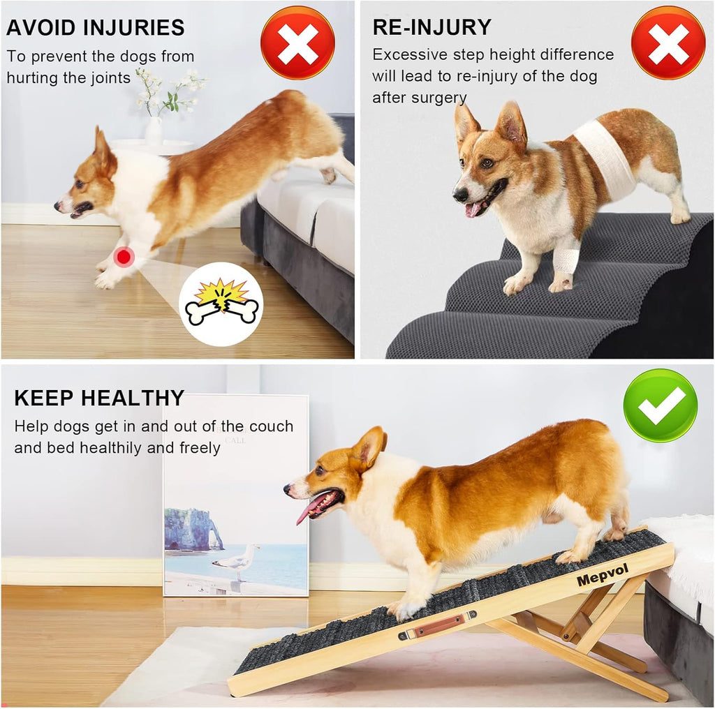 43.5" Long Wooden Pet Ramp with 8 Steps Z273939