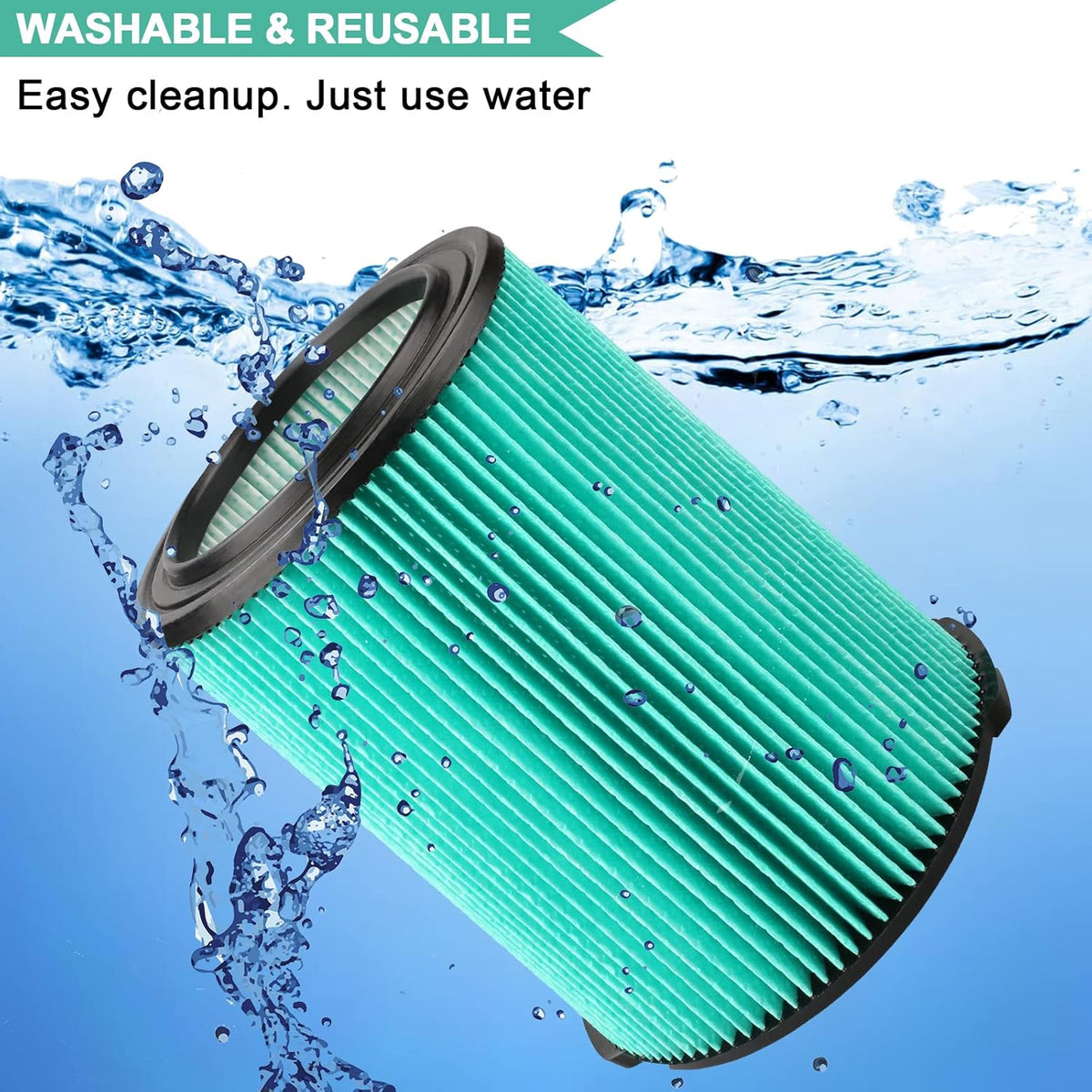 5-Layer Filter for Wet Dry Vac (2 Filters 4 Bags) B395362