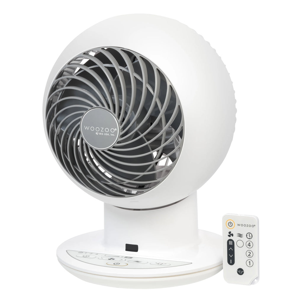 White Compact Oscillating Circulator Fan with Remote U143