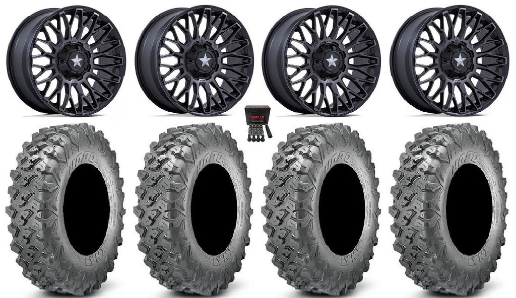 15" Black Wheels and Tires L90737