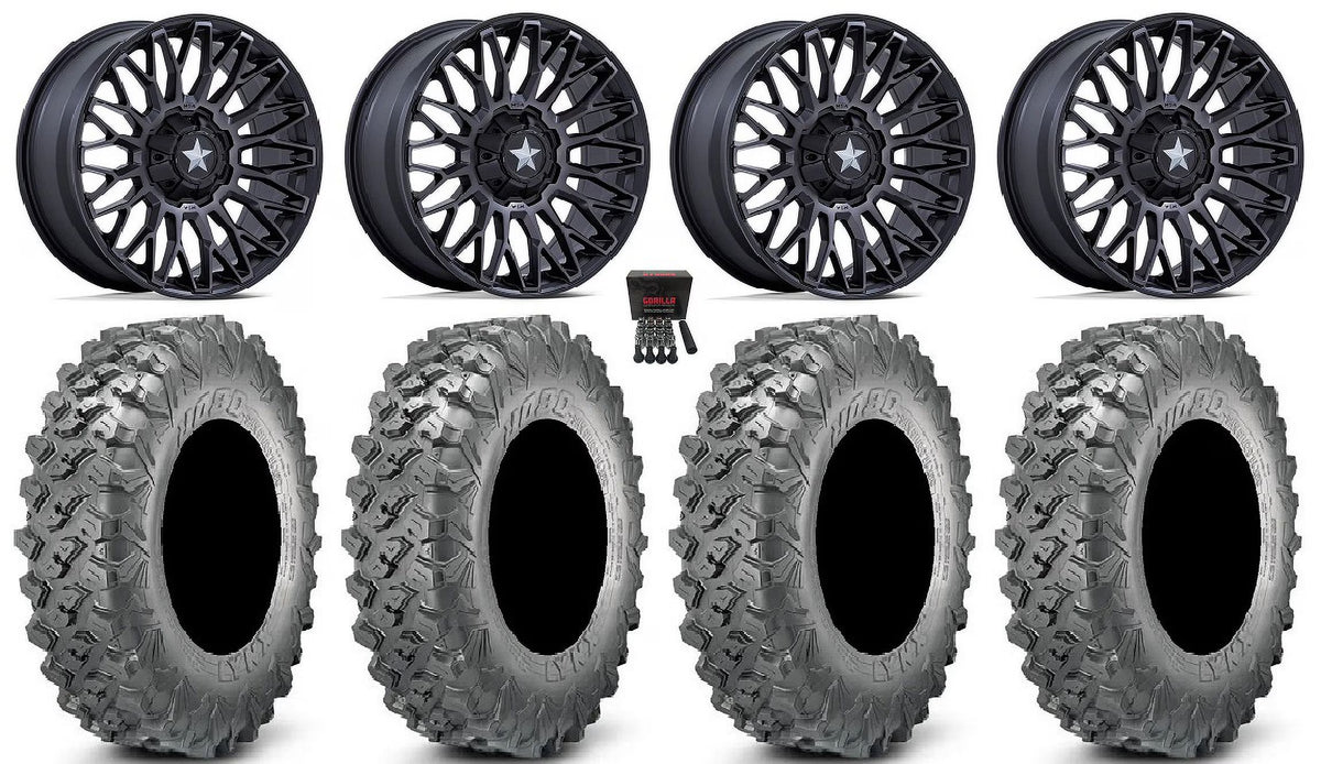 15" Black Wheels and Tires L90737