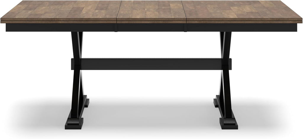 Black & Dark Brown Dining Extension Table A281
