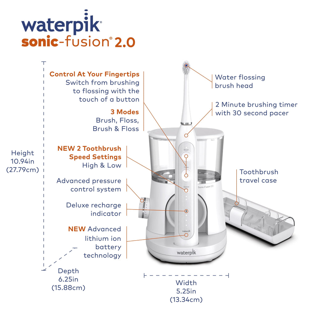 White Electric Toothbrush & Water Flosser Combo O553463