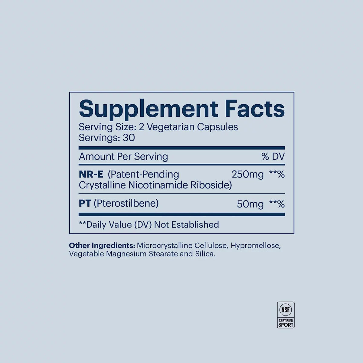 NAD+ Supplement 250mg 60 Capsules P2200