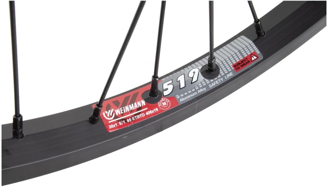 20 x 1.75 36H Alloy Black Rear Bicycle Wheel I743223