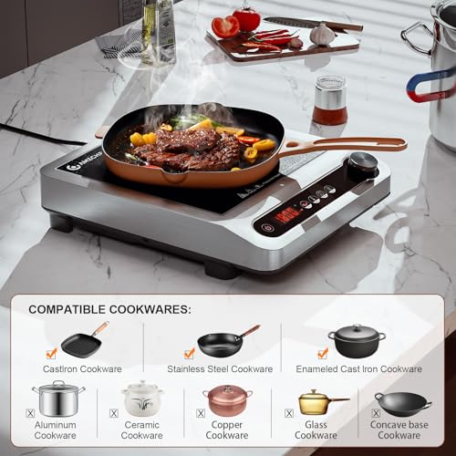1800W Commercial Induction Cooktop with 3 Hours Timer W764105