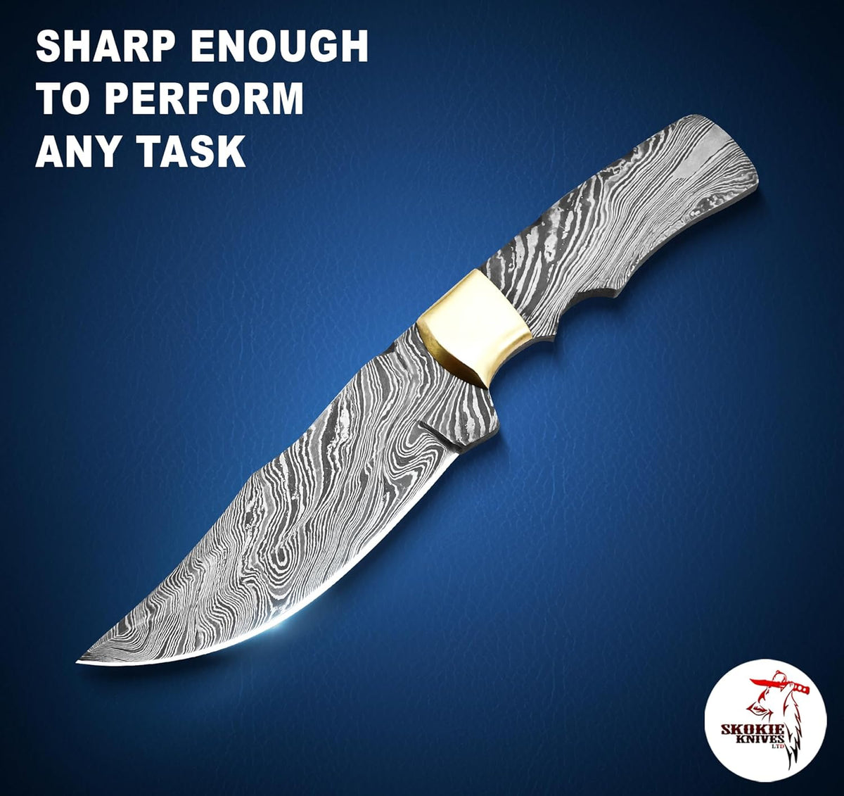 Damascus Steel Blank Blade Knife B8992