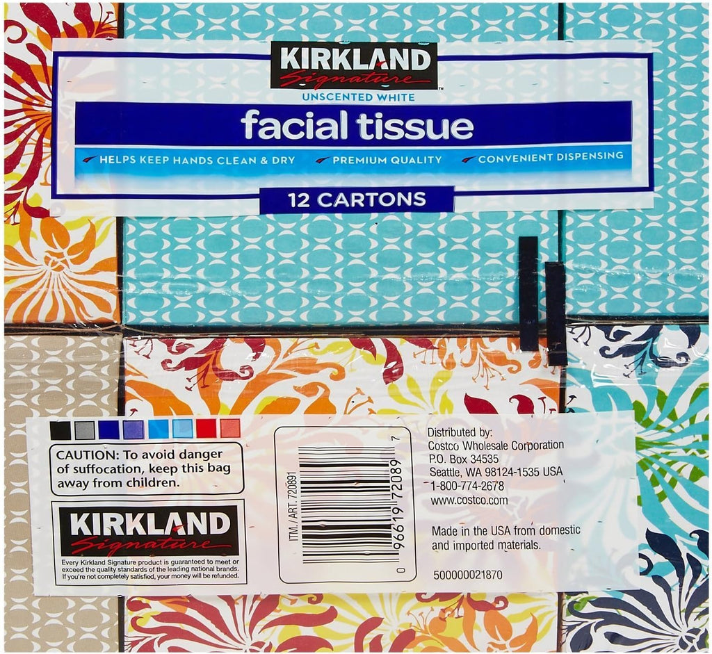 Facial Tissue, 2-Ply, 90 ct, 12 pk Q684