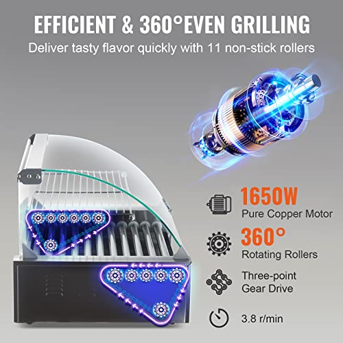Stainless Steel Hot Dog Roller with 5 Rollers I264