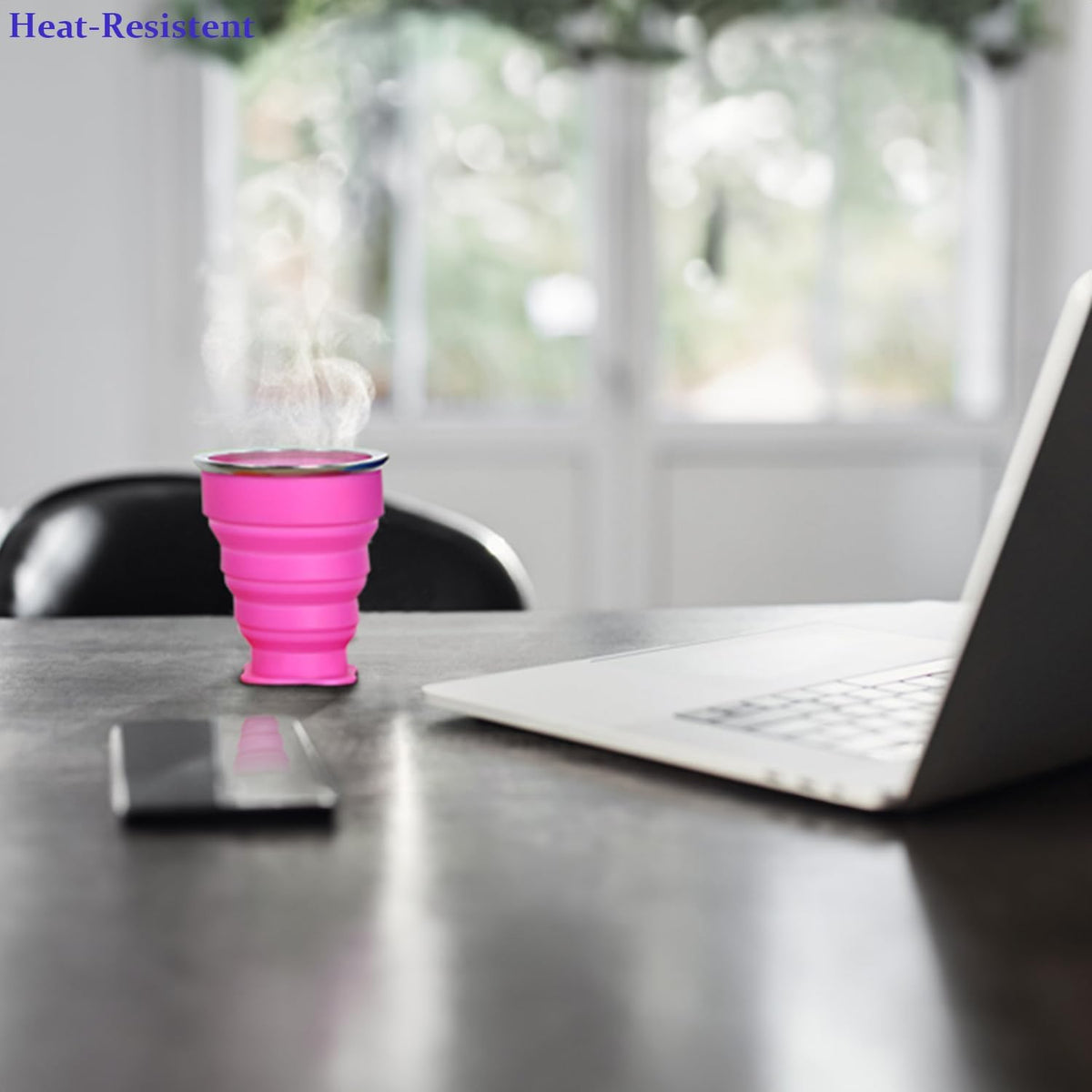 4 Pack Silicone Collapsible Cup with Lid L806684