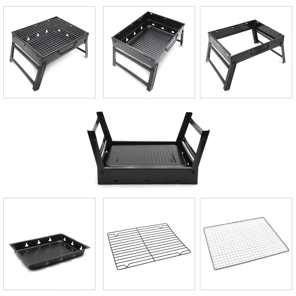 Compact Charcoal Barbecue Grill Camping Cooker B88224