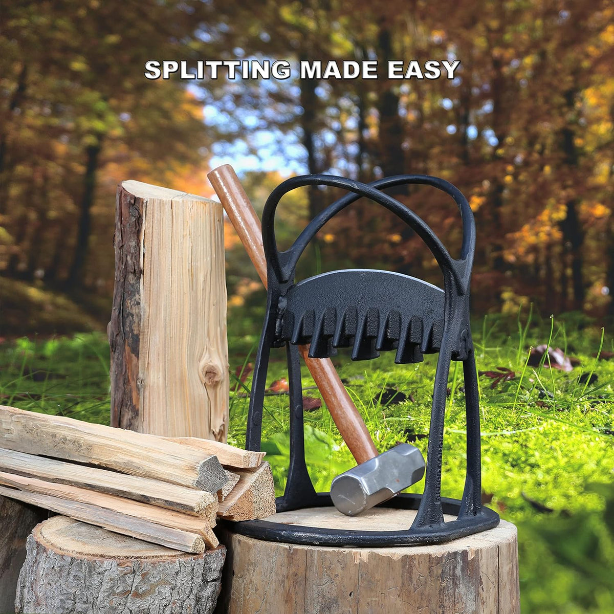 Manual Log Splitter Wedge Made from CAST Steel Pack of 2 Y2827